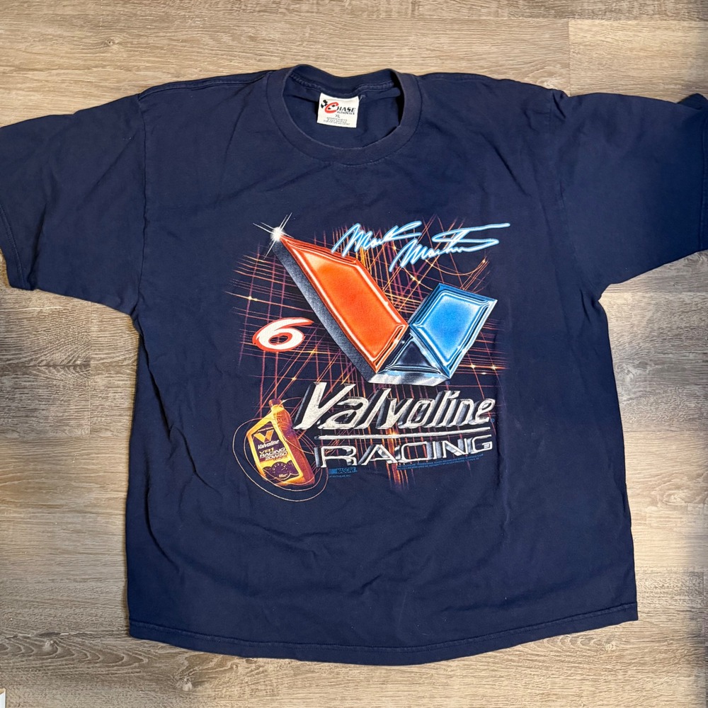 Vintage RARE Mark Martin 6 Valvoline Racing NASCAR T Shirt XL